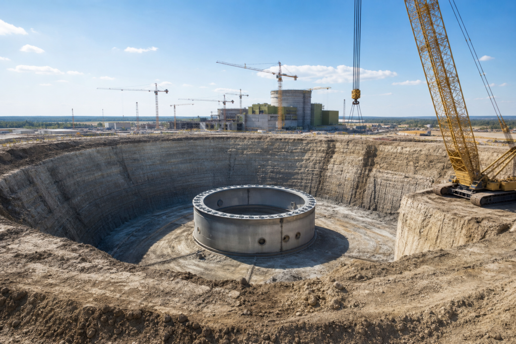 Paks II: a 23-metre pit for a 330-tonne reactor
