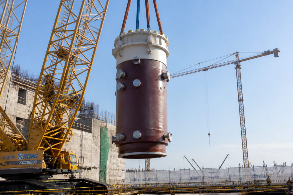 El Dabaa: l’Egitto installa il vessel del reattore nell’unità 1