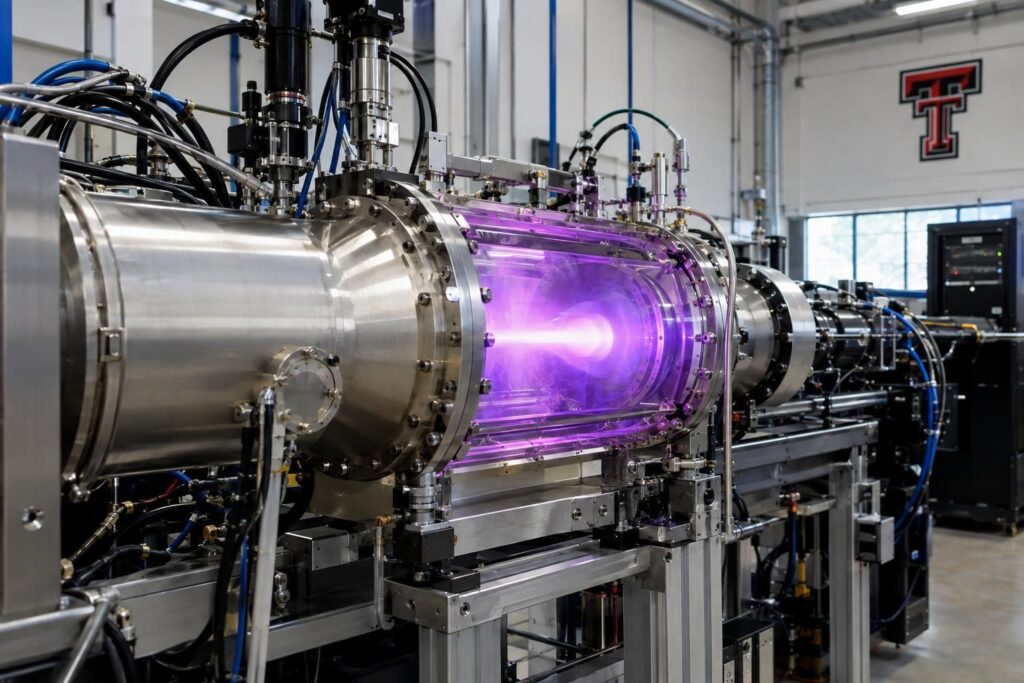 American Fusion testa Texatron alla Texas Tech con impulsi plasma da 100.000 atmosfere